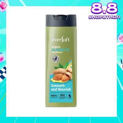 EVERSOFT 100% Organic Almond Oil Conditioner (Smooth & Nourish) 400ml