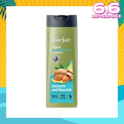 EVERSOFT 100% Organic Almond Oil Conditioner (Smooth & Nourish) 400ml