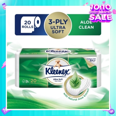KLEENEX KLEENEX Ultra Soft Aloe Clean Toilet Paper Rolls 20s