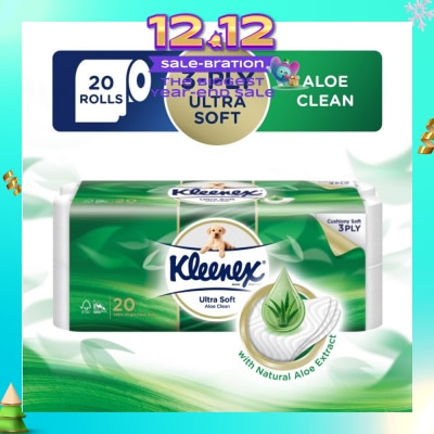 KLEENEX KLEENEX Ultra Soft Aloe Clean Toilet Paper Rolls 20s