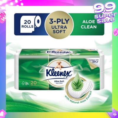 KLEENEX KLEENEX Ultra Soft Aloe Clean Toilet Paper Rolls 20s