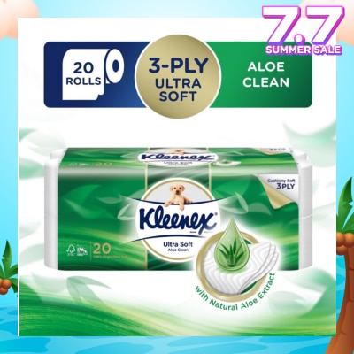 KLEENEX KLEENEX Ultra Soft Aloe Clean Toilet Paper Rolls 20s