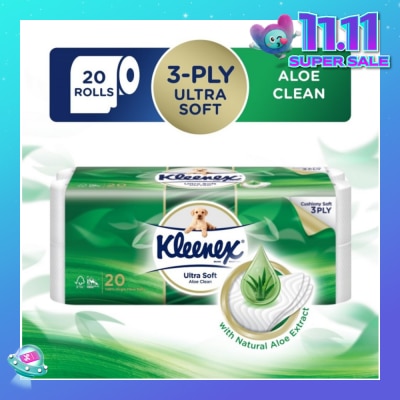 KLEENEX KLEENEX Ultra Soft Aloe Clean Toilet Paper Rolls 20s