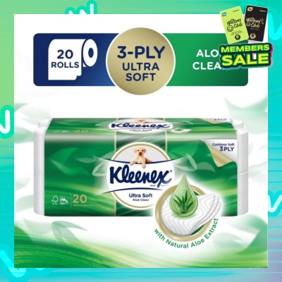 KLEENEX KLEENEX Ultra Soft Aloe Clean Toilet Paper Rolls 20s