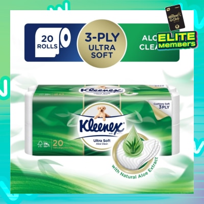 KLEENEX KLEENEX Ultra Soft Aloe Clean Toilet Paper Rolls 20s