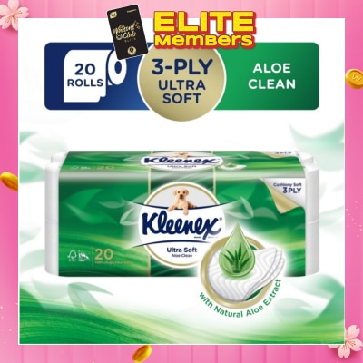 KLEENEX KLEENEX Ultra Soft Aloe Clean Toilet Paper Rolls 20s