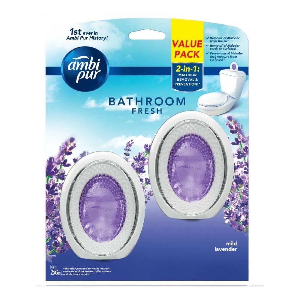 Bathroom Air Freshener Mild Lavender 6ml x 2s