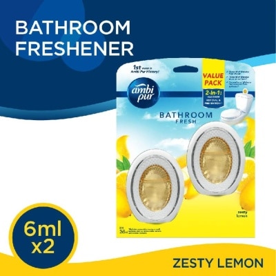 AMBI PUR Bathroom Air Freshener Zesty Lemon 6ml x 2s