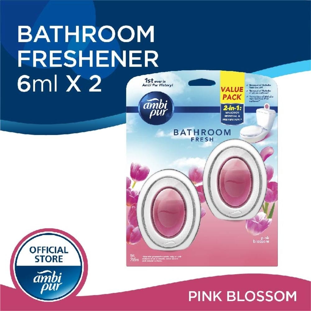 Bathroom Air Freshener Pink Blossom 6ml x 2s