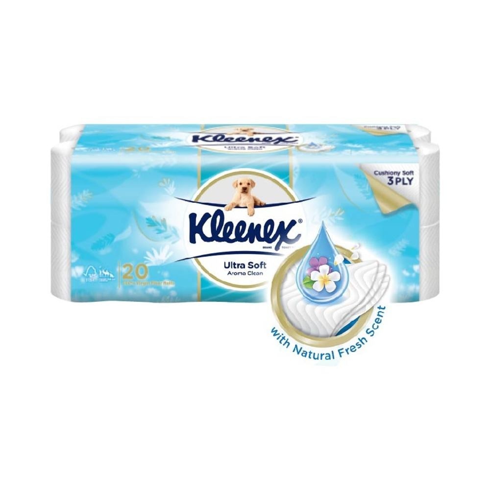 KLEENEX Ultra Soft 3ply Toilet Paper Aroma Clean 20s