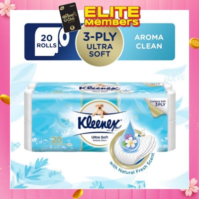 KLEENEX KLEENEX Ultra Soft 3ply Toilet Paper Aroma Clean 20s