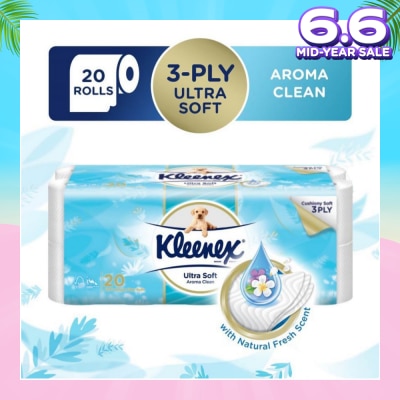 KLEENEX KLEENEX Ultra Soft 3ply Toilet Paper Aroma Clean 20s