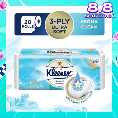KLEENEX KLEENEX Ultra Soft 3ply Toilet Paper Aroma Clean 20s