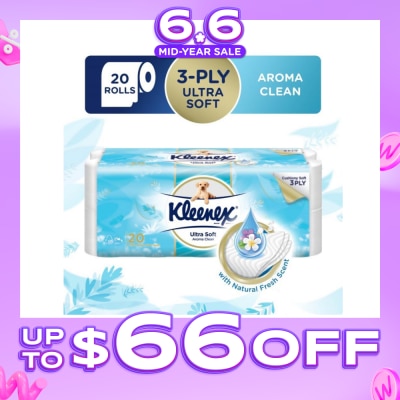 KLEENEX - KLEENEX Ultra Soft 3ply Toilet Paper Aroma Clean 20s