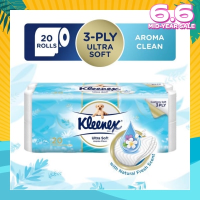 KLEENEX KLEENEX Ultra Soft 3ply Toilet Paper Aroma Clean 20s