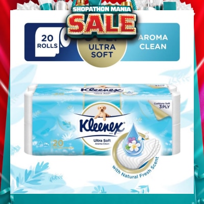KLEENEX - KLEENEX Ultra Soft 3ply Toilet Paper Aroma Clean 20s