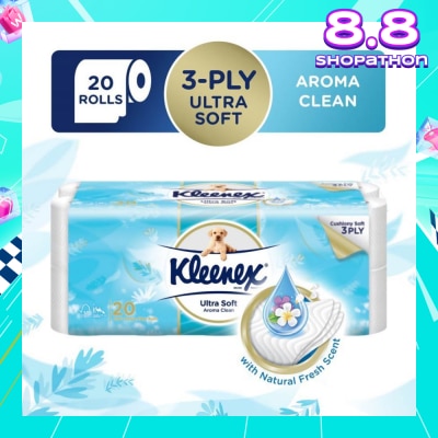 KLEENEX KLEENEX Ultra Soft 3ply Toilet Paper Aroma Clean 20s