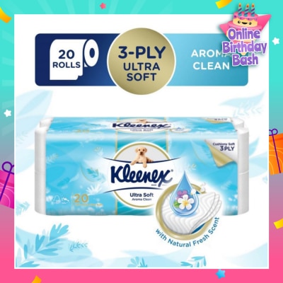KLEENEX KLEENEX Ultra Soft 3ply Toilet Paper Aroma Clean 20s