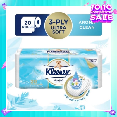 KLEENEX KLEENEX Ultra Soft 3ply Toilet Paper Aroma Clean 20s