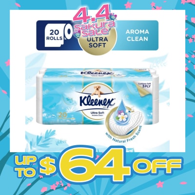 KLEENEX - KLEENEX Ultra Soft 3ply Toilet Paper Aroma Clean 20s