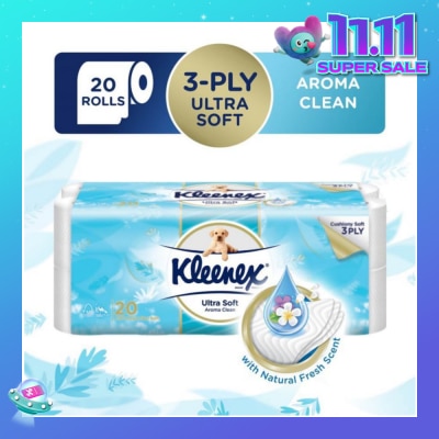 KLEENEX KLEENEX Ultra Soft 3ply Toilet Paper Aroma Clean 20s