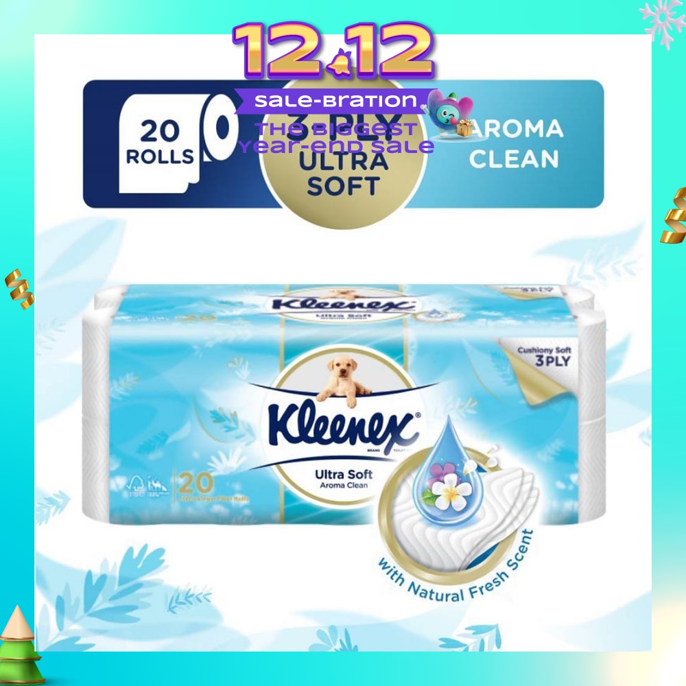 KLEENEX Ultra Soft 3ply Toilet Paper Aroma Clean 20s
