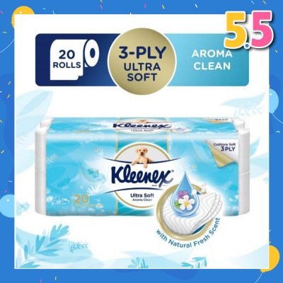 KLEENEX KLEENEX Ultra Soft 3ply Toilet Paper Aroma Clean 20s