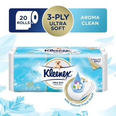 KLEENEX KLEENEX Ultra Soft 3ply Toilet Paper Aroma Clean 20s