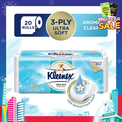 KLEENEX KLEENEX Ultra Soft 3ply Toilet Paper Aroma Clean 20s