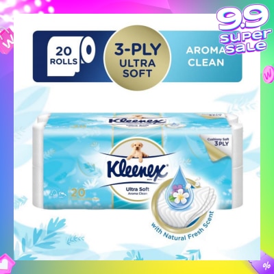 KLEENEX KLEENEX Ultra Soft 3ply Toilet Paper Aroma Clean 20s