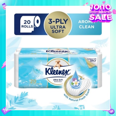 KLEENEX KLEENEX Ultra Soft 3ply Toilet Paper Aroma Clean 20s