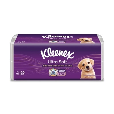 KLEENEX KLEENEX Ultra Soft Toilet Tissue Paper Cottony Clean 20 Rolls image