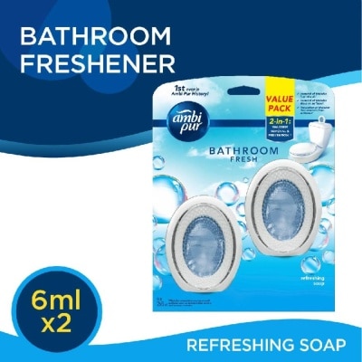 AMBI PUR Bathroom Air Freshener Refreshing Soap 6ml x 2s