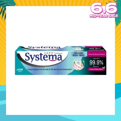 SYSTEMA Advanced Breath Health Toothpaste Natural Clean Mint 130g