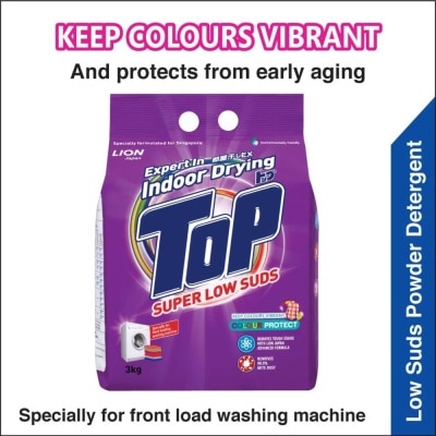 TOP Powder Detergent Super Low Suds Colour Protect 3kg