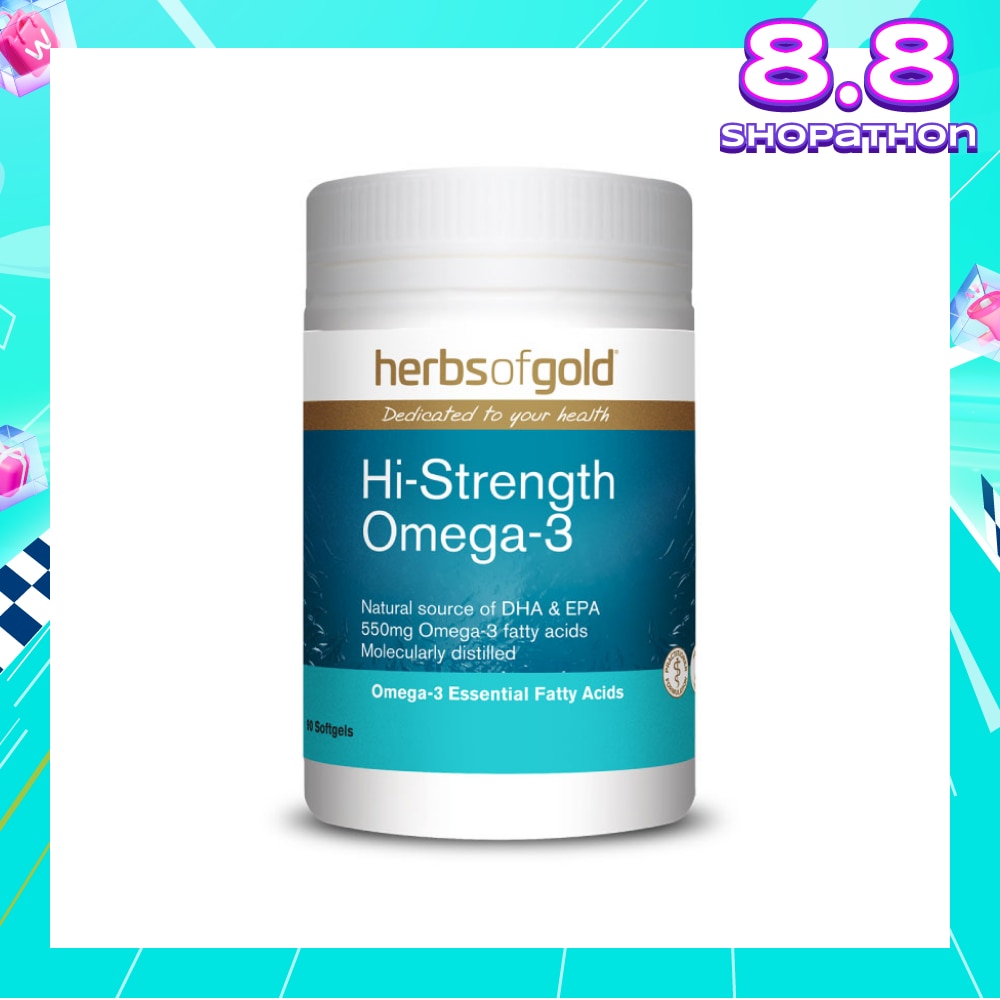 Hi-Strength Omega-3 Fish Oil Softgel (To Support Healthy Heart, Brain, Joint & Vision) 90s