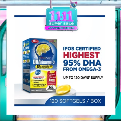 LABO NUTRITION OmaxPure DHA Omega3 Fish Oil Softgels (Brain, Memory, Eye & Prenatal Support) 120s image