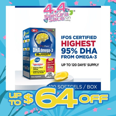 LABO NUTRITION - OmaxPure DHA Omega-3 Dietary Supplement Softgel 120s