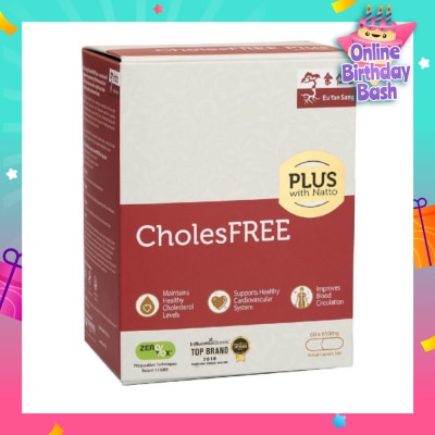 EU YAN SANG CholesFREE PLUS With Natto 60s (High Strength with red yeast rice and natto, ZEROTOX® patented technology) Singapore Only Formula