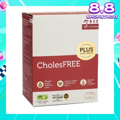 EU YAN SANG CholesFREE PLUS With Natto 60s (High Strength with red yeast rice and natto, ZEROTOX® patented technology) Singapore Only Formula