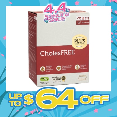 EU YAN SANG - CholesFREE PLUS With Natto 60s (High Strength with red yeast rice and natto, ZEROTOX® patented technology) Singapore Only Formula