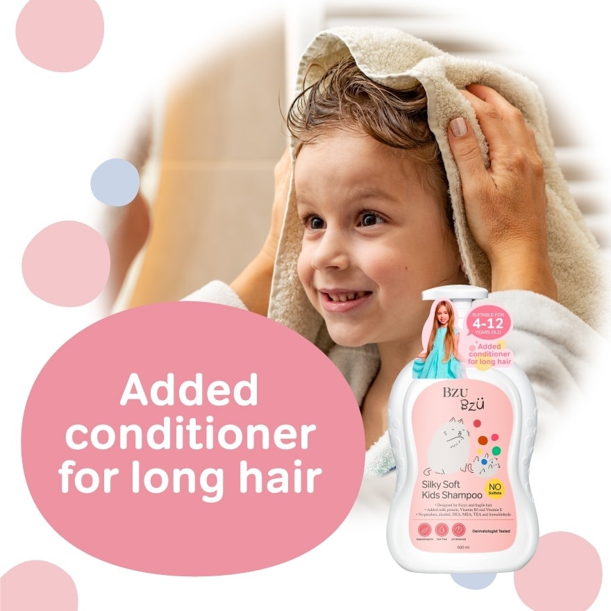 Silky Soft Kids No Tear Shampoo (Designed for Frizzy & Fragile Hair) 600ml