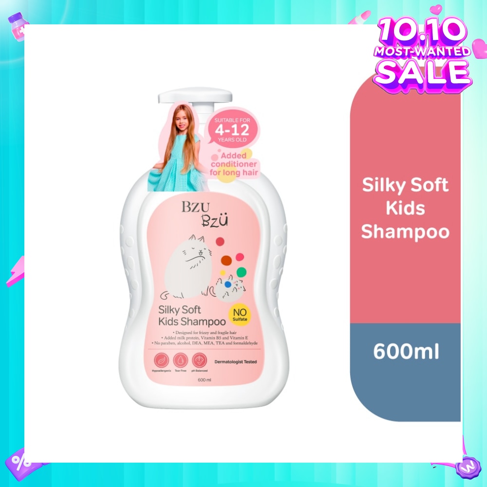 Silky Soft Kids No Tear Shampoo (Designed for Frizzy & Fragile Hair) 600ml