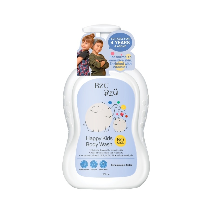 Happy Kids Body Tear Wash (Designed for Sensitive Skin) 600ml