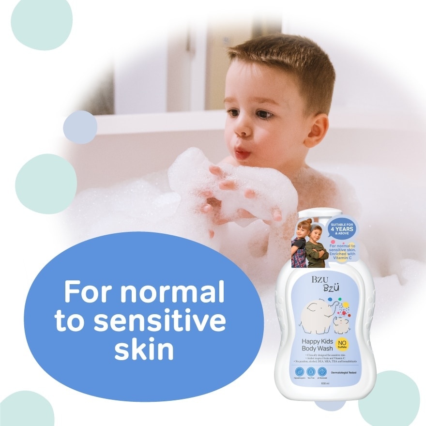 Happy Kids Body Tear Wash (Designed for Sensitive Skin) 600ml