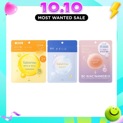SABORINO Mega Shot Morning & Night Sheet Mask + Moist Barrier Serum Mask Bundle Set 1s image