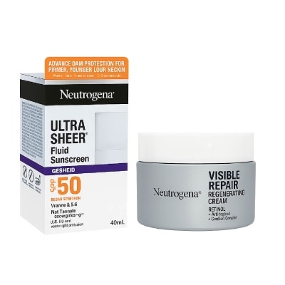 NEUTROGENA - Ultra Sheer Sunscreen SPF50 + Repair Cream Bundle Set 1s