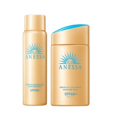 ANESSA - Perfect UV Sunscreen Milk & Spray SPF50+ Bundle Set 1s