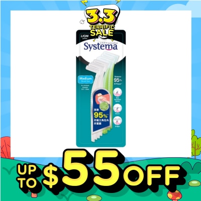 SYSTEMA Interdental Brush Medium (Removes 95% Plaque) 8s