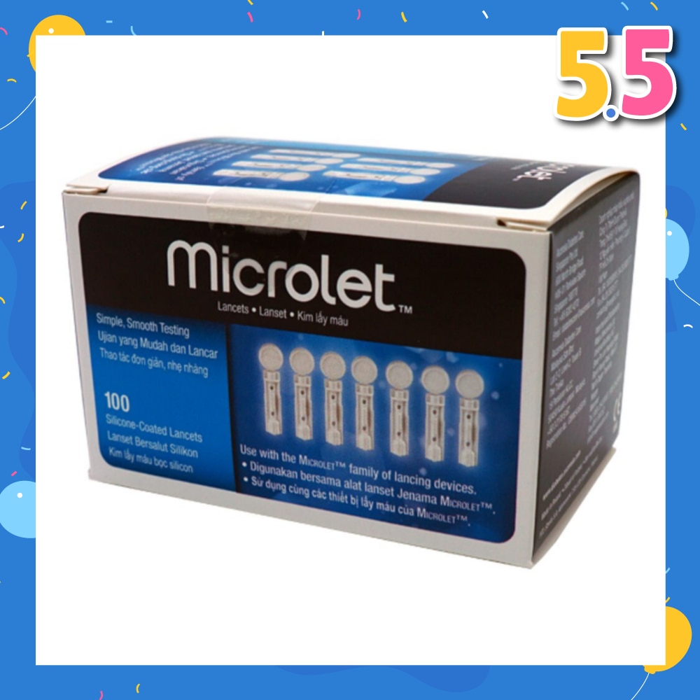 Microlet Silicon Coated Lancets 100 Pieces
